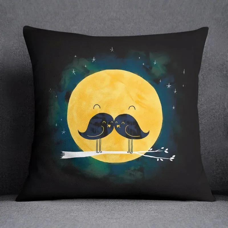 Planet astronaut cartoon pillowcase home fabric sofa cushion living room bed, car square pillow cover