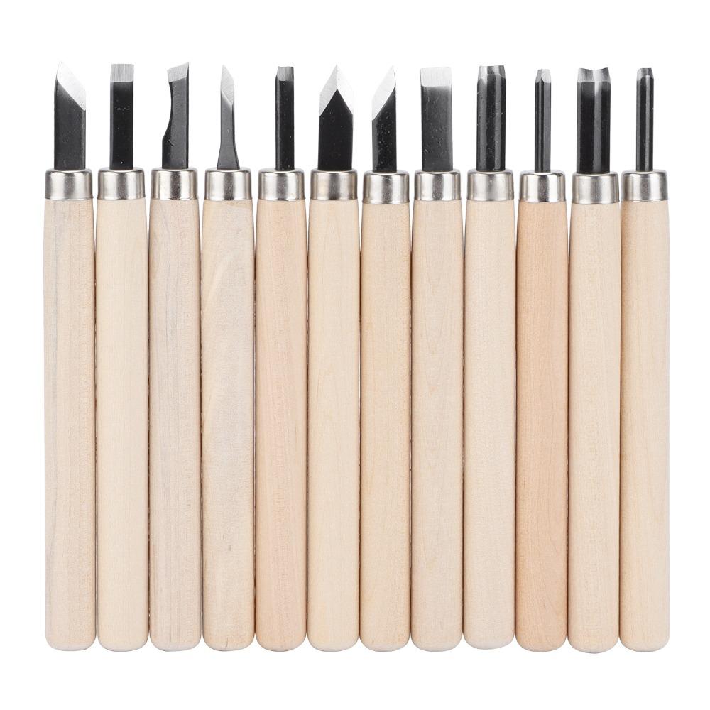 12PCS Steel Wood Carving Tool Set Professional Carving Chisels Sculpture Knife  Sculpting