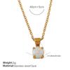 Fashion Sweet Wind Inlaid Zircon Color Necklace Stainless Steel Gold-Plated Light Luxury Versatile Collarbone Chain