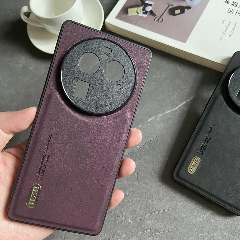 Magnetické pro OPPO Find X7 Ultra X6 Pro Realme GT5 11 Plus Reno 12 10 8T Pouzdro Kožené Matné Měkké Plné Kryt na Ochranu Fotoaparátu Skořepina