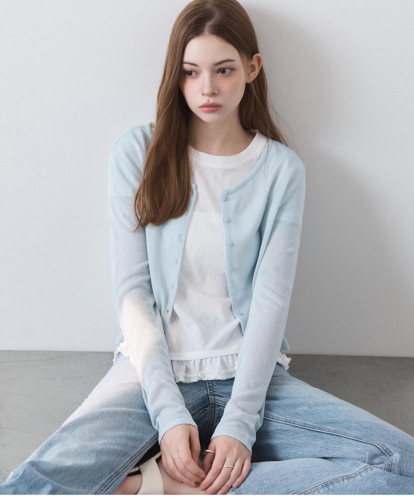 MIXXO Frilled Hem Short Sleeve T-Shirt_Miwhwg41Ts