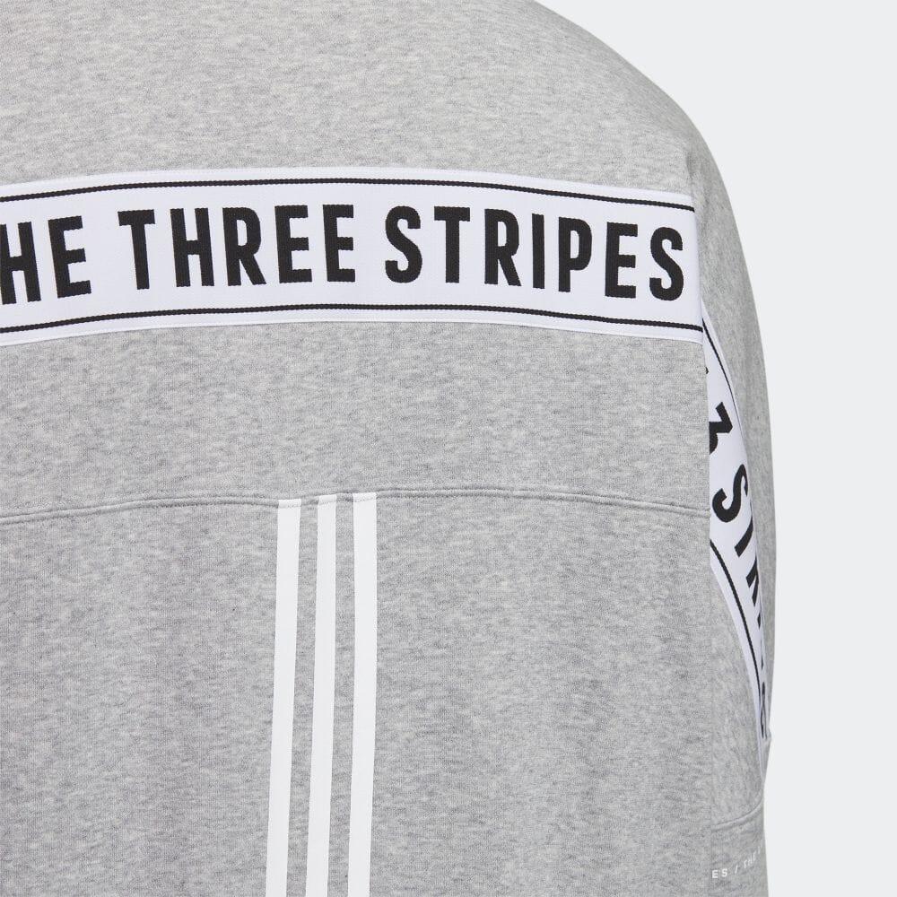Adidas Letter Stripe Printed Hooded Zip-Up Long Sleeve Jacket Unisex Jacket Gray IK7327
