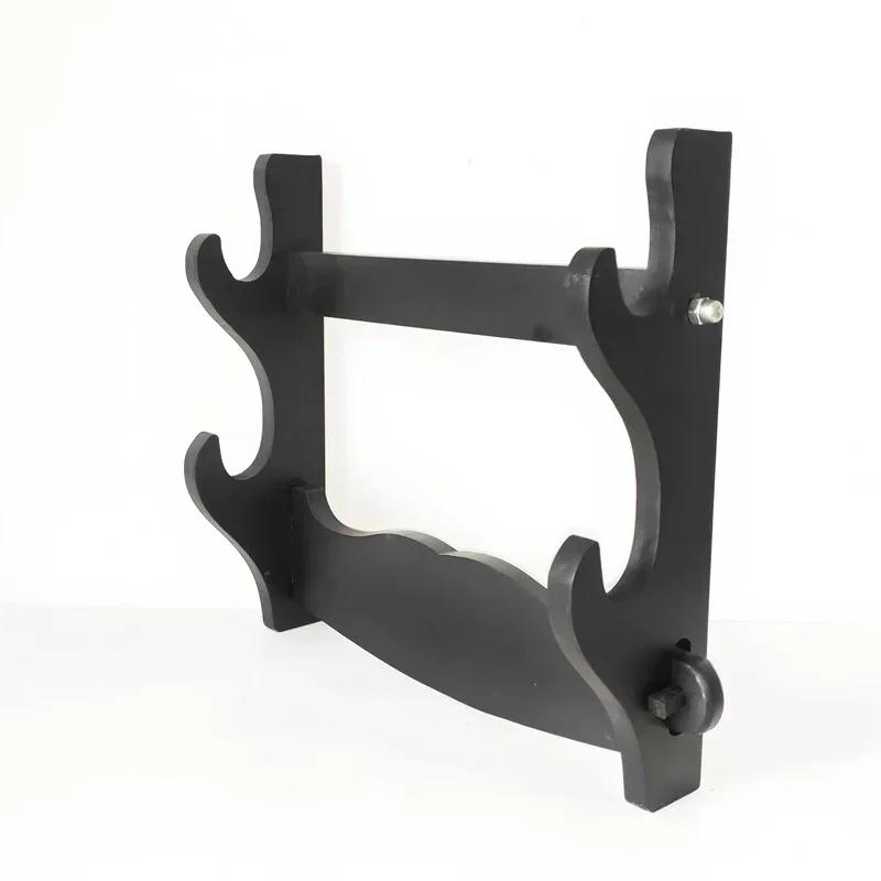 1/2/3 Tiers Wall Mount Sword Stand Black Brown Japanese Katana Holder Samurai Sword Knife Display Stand Living Room Decoration
