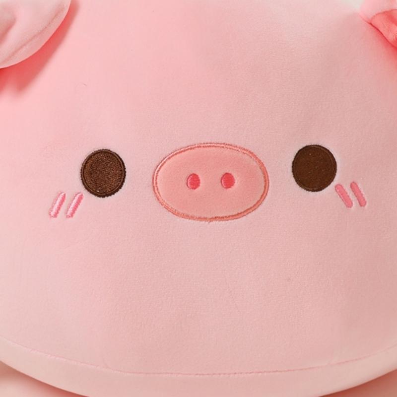 Ultra Soft Pink Pig Stuffed Doll Lying Plush Piggy Toy Animal Soft Plushie Pillow for Kids Baby Comforting Birthday Xmas Gift