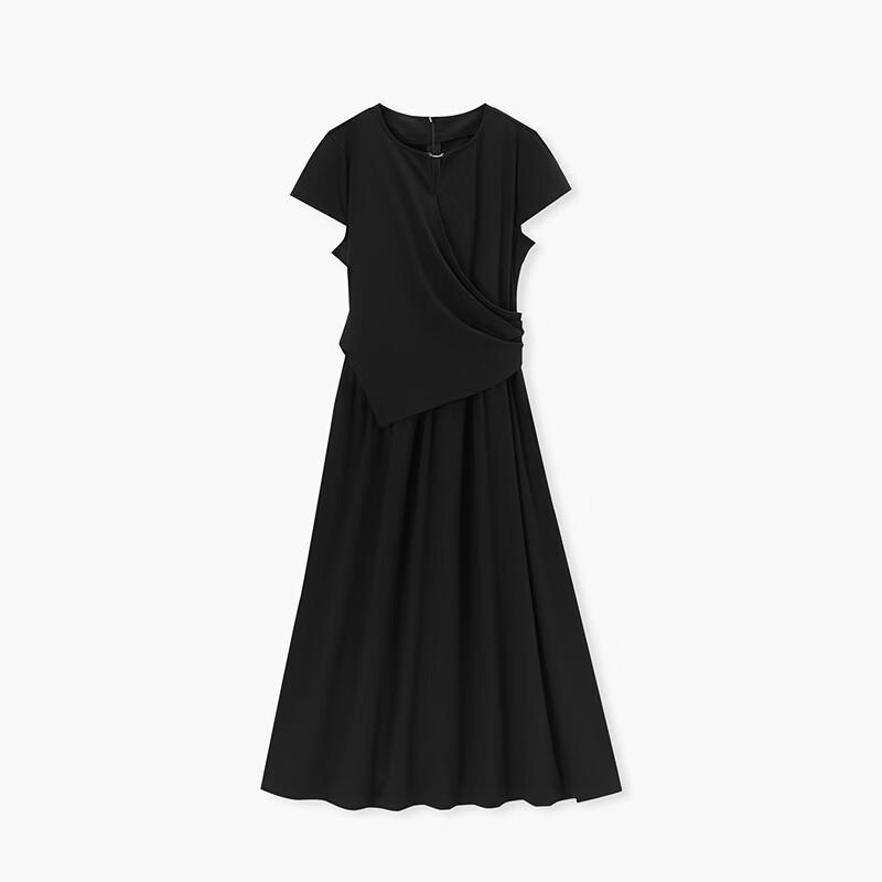 EICHITOO Summer Chic Fake Two-Piece Waist-Cinching Little Black Dress