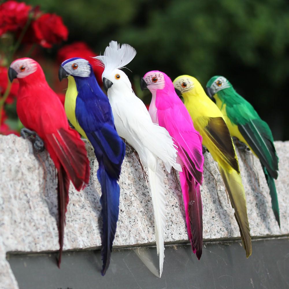 Small Parrot Foam Bird for Garden & Plant Decorations