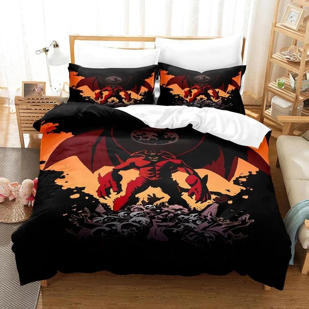 Devilman Crybaby Bedding Set Boys Girls Twin Queen Size Duvet Cover Pillowcase Bed Boys Adult Fashion Home Textileextile