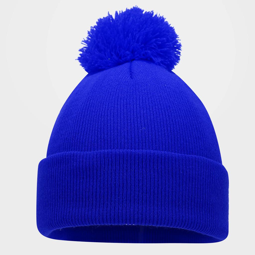 

Unisex Acrylic Knitted Cap With Windproof And Sun Shield For Cold Seasons Blue