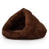 Dropshipping Long Faux Fur Pet Bed Comfortable Waterproof Plush Donut Round Dog Bed Soft Washable Cat Bed Removable Pet Cushion