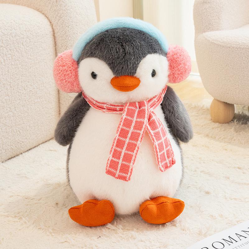 

Double Skateboard Penguin Plush Toy & Pillow - Children s Gift & Home Decor Ear Muffs Penguin