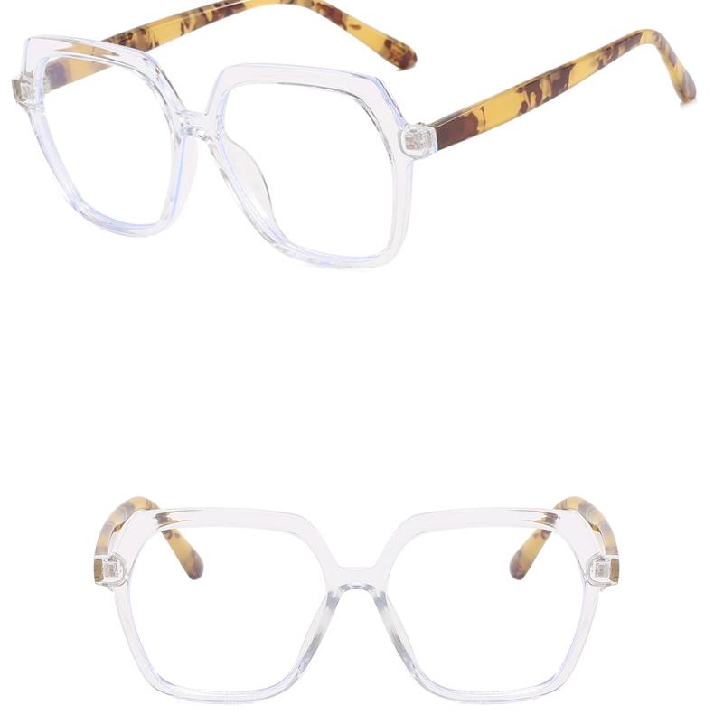 Women's glasses, anti blue light, fashionable and personalized large frame glasses, travel and student commuting glasses