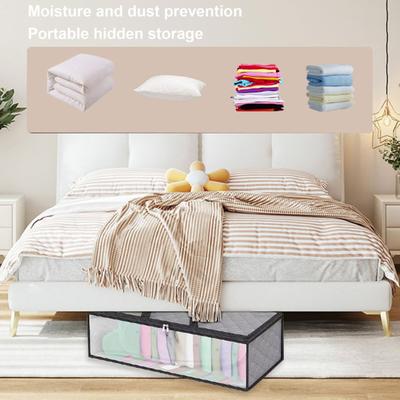 Baseball Hat Storage Bag Large Capacity Clear Window Dust Proof Foldable Portable Handle Zipper Non-woven Fabric Clothes Bedding Sheet Toys