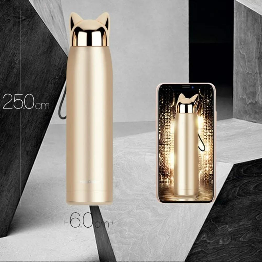 320ml Thermos Bottle Stainless Steel Vacuum Flasks Cute Cat Ear Thermal Cup Portable Travel Outdoor Mug for Coffee Tea Milk