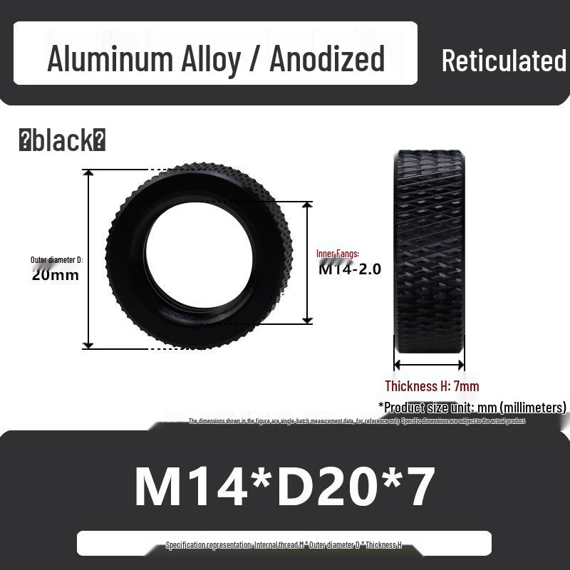 Aluminum Alloy Hand-Tightened Knurled Nut Adjustment Lock Gauge M3-M8
