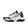 Tessuto Rete Pelle Sintetica Ammortizzante Antiscivolo Resistente all'Usura Leggero Basse Scarpe da Papà Sneaker Donna Nero Bianco Rosso 922027033-4