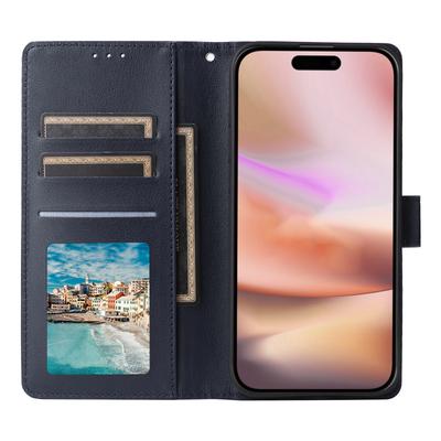 For iPhone 16 Plus Wallet Case 3 Card Slots Slim-Fit PU Leather Stand Phone Cover