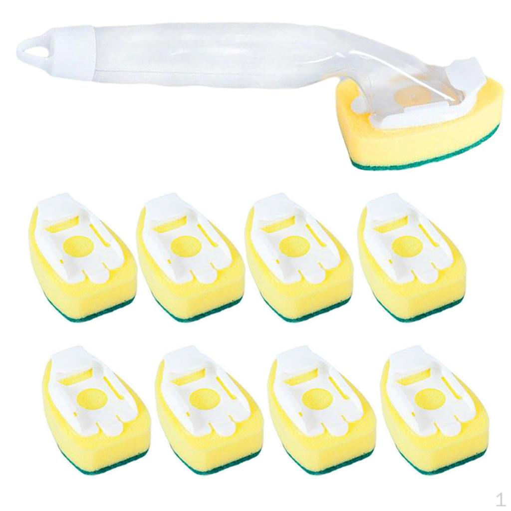 1 and 8 Refill Replacement Sponge Heads, Heavy Duty Replaceable with Handle