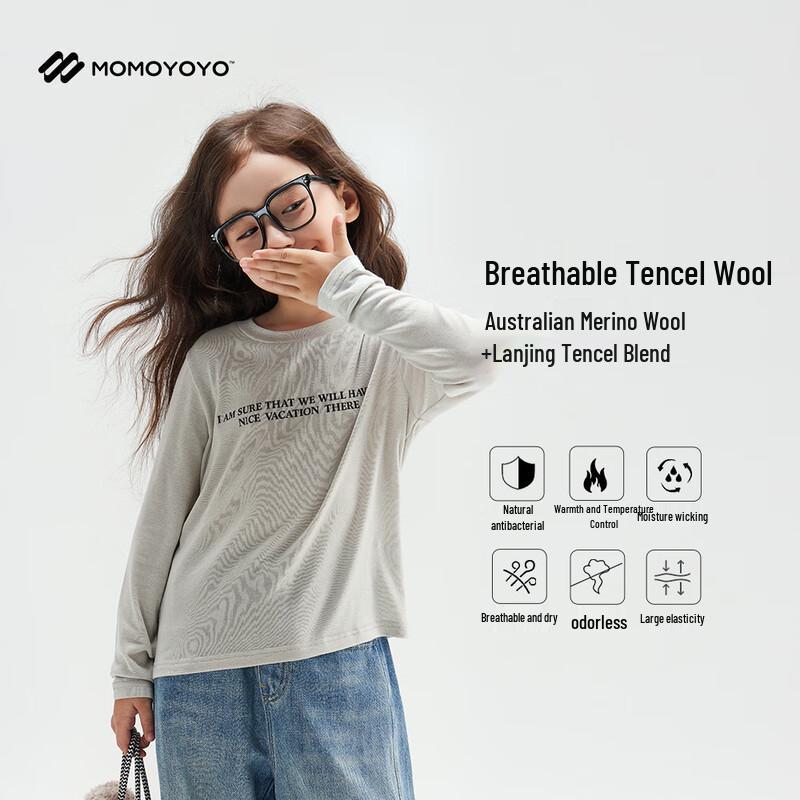 

Женский базовый топ с длинным рукавом из тенсела и шерсти с принтом-буквами 120