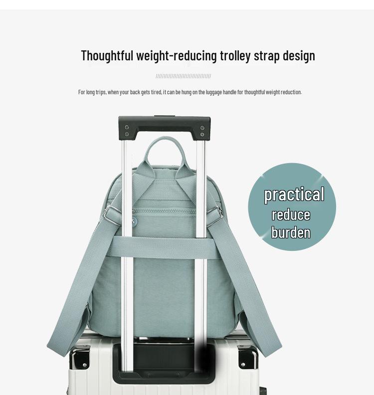 Damen Modischer Rucksack aus Nylon-Oxford-Canvas - Koreanischer Stil, Vielseitig für die Schule oder als Mama-Tasche