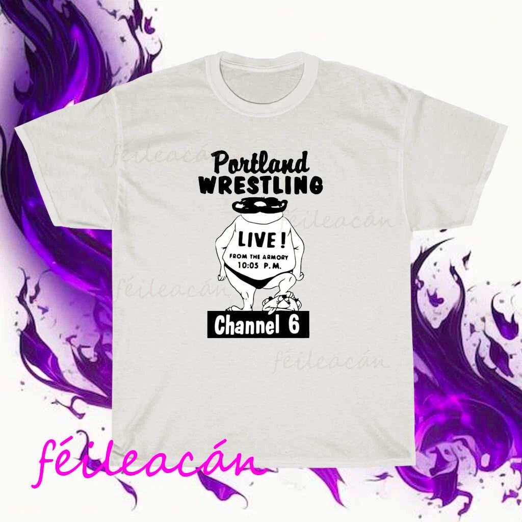 

Brand New Portland Wrestling Logo American T-Shirt Funny Size S to 5XL 4XL