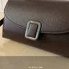 Lychee Pattern Metal Square Buckle Handbag Women's Shoulder Bag