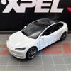 1:32 Tesla Model 3 Legierung Auto Modell Simulation Sound und Licht Rückziehbar Spielzeugauto Metallauto Jungen Sammlung Ornamente Geschenk