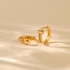 Women Fashion 18k Gold Plated Zircon T Shape Geometric Commute Earrings