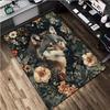 1Pc Animal Flowers Print Rug - Home Decoration Carpet For Living Room Bedroom Flooring Computer Chair Area Rug