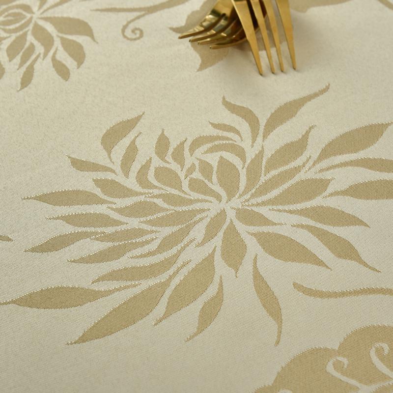European Style Gold Floral Polyester Curtains for Living/Bedroom, 1.7x2.2m, Various Sizes, Rod Pocket or Hook