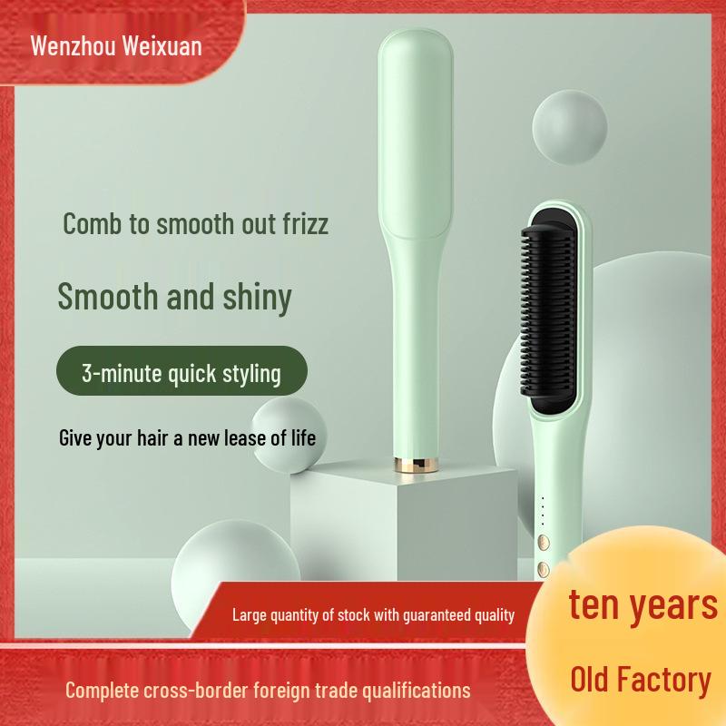 Dual-Use Ionic Hair Straightener & Curling Comb