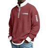 Men Half Zip Casual Mockneck Loose Sweatshirts Long Sleeve Spring Quick Dry Tees Hiking Sports Tops
