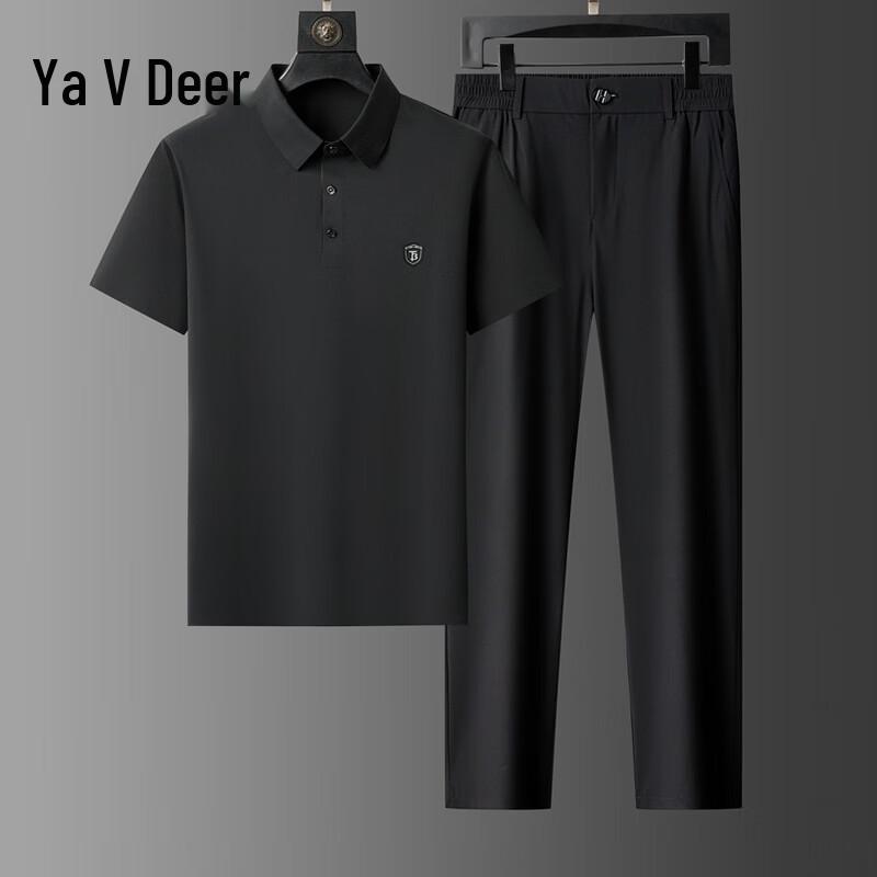 Yalu Men s Summer Ice Silk Polo Set 175/L