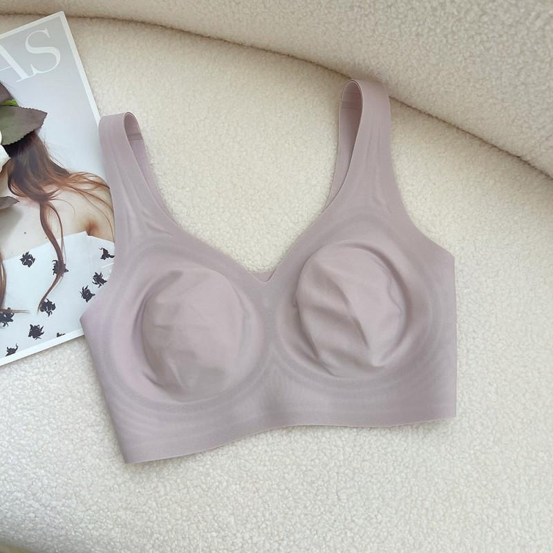 Cooling Non-Stuffy Bralette Ultra-Thin Rabbit Ear Cup Minimizer Wirefree Wide Strap Sports Style