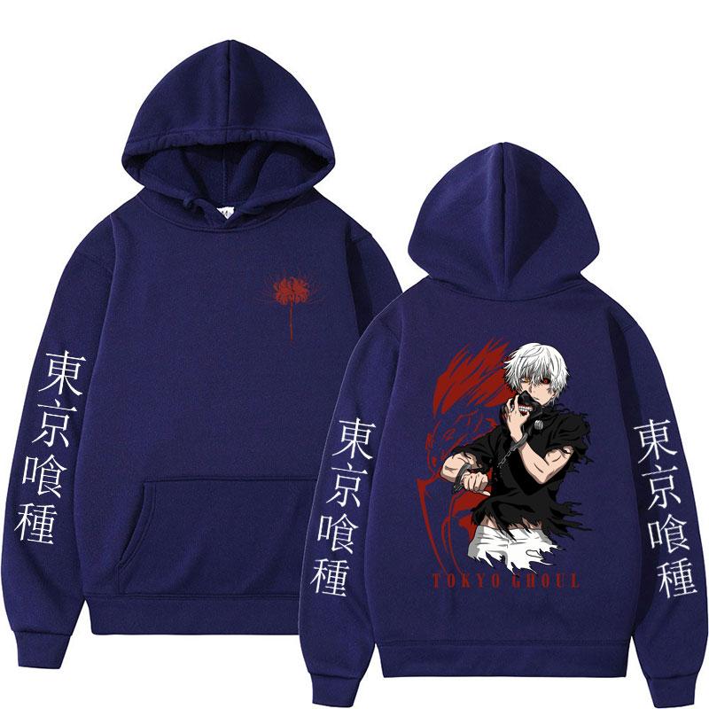Japan Anime Tokyo Ghoul Hoodie Ken Kaneki Graphic Sweatshirt Hip Hop Oversized Men Women Casual Streetwear Winter Pullovers Male