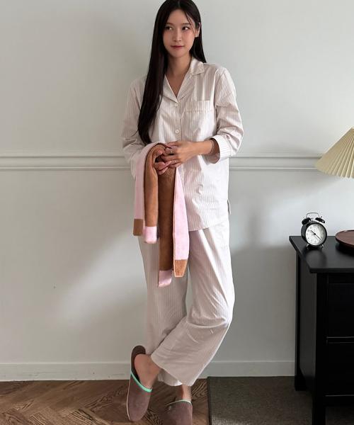 [Beanpole] Cotton Stripe Pajama Set [Shipped from Korea] 100% Authentic