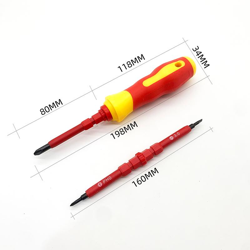 8-in-1 Isolierter Magnetischer Schraubendrehersatz für Elektriker