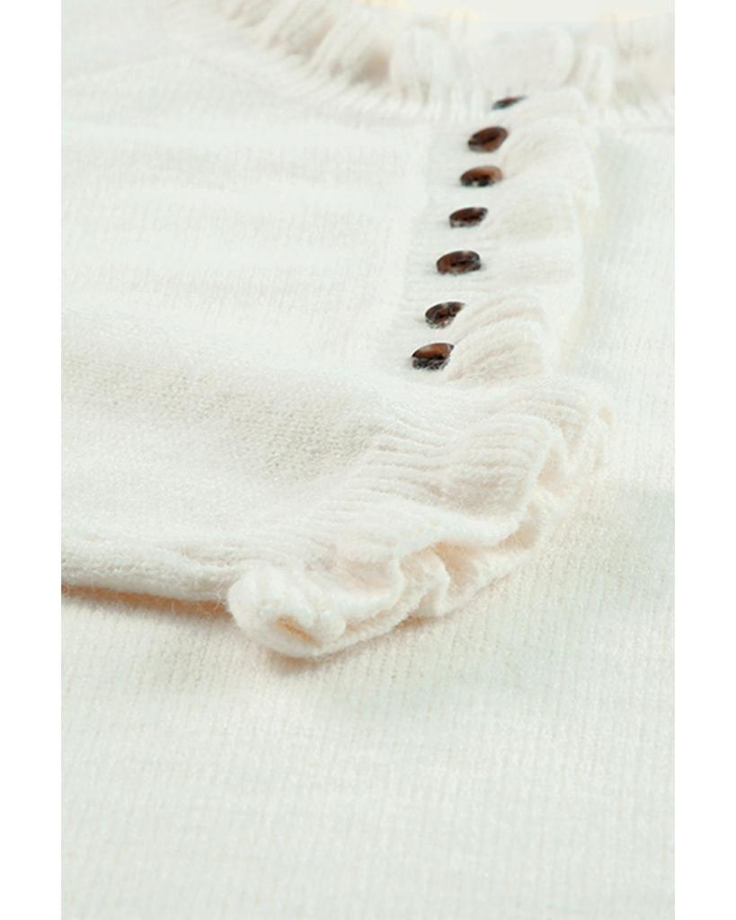 Azura Exchange Pulover din tricot cu volante