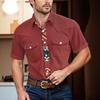 Men'S Fashionable Lapel And Shoulder Length Short Sleeved Casual Top