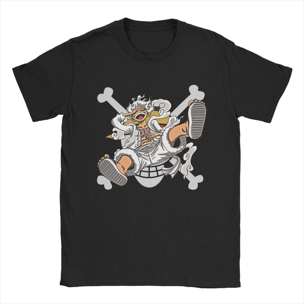 One Piece Luffy Wanted Bounty Nika Gear 5 4th Yonko TShirt Unisex Cotton Tops Funny Crewneck Short Sleeve
