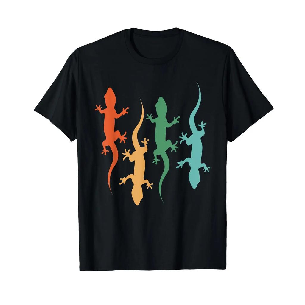 Reptile Gecko T Shirt Vintage Slightly Streetwear Breathable Designer Clothes Comfortable Fashion Stylish Casual Homme