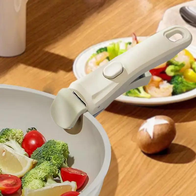 White & Grey Anti Scalding Cookware Sets with Detachable Handles Replacement Universal Pot Handle All-purpose Detachable Handle