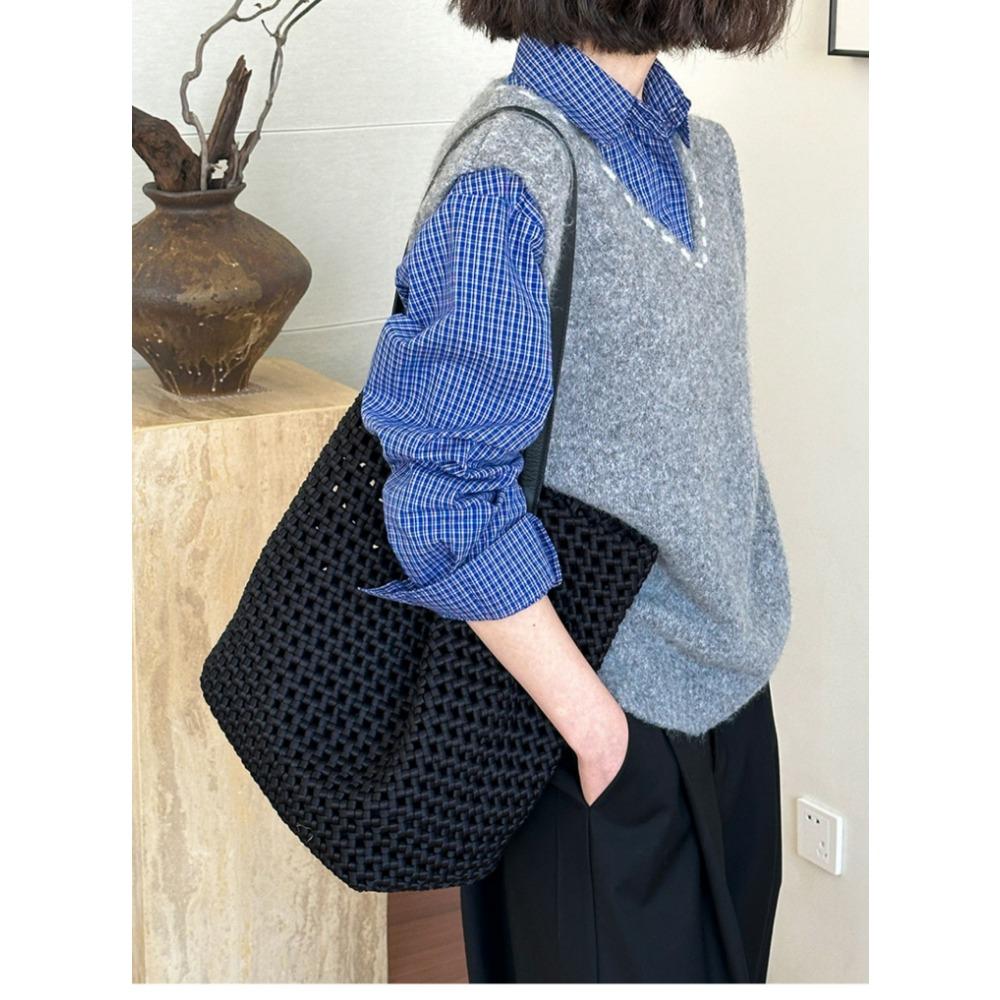 DIMANAF 2025 Svetry Plus Size Jednobarevná vesta Podzim Knoflíky Dámské Vyšívaný potisk O-výstřih Svetry Pletený svetr