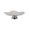 FourLobedShapedShaped Tray Mirror Finish Stainless Steel Silver Pedestal Bowl for Tabletop,
