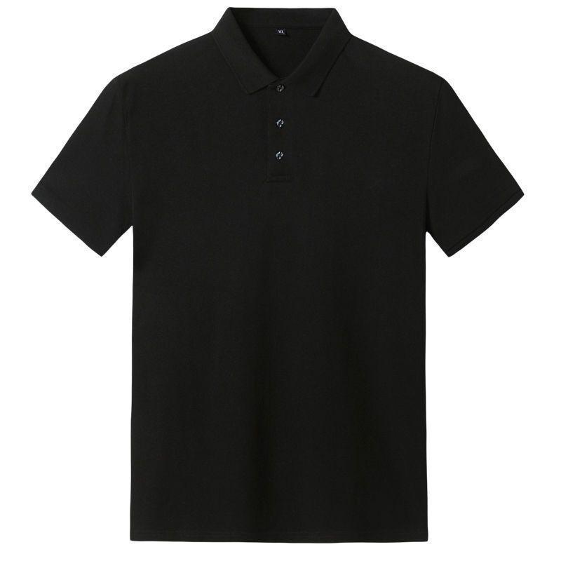 Men's Loose Thin Plus Size Polo Shirt Short Sleeved Lapel Business Top