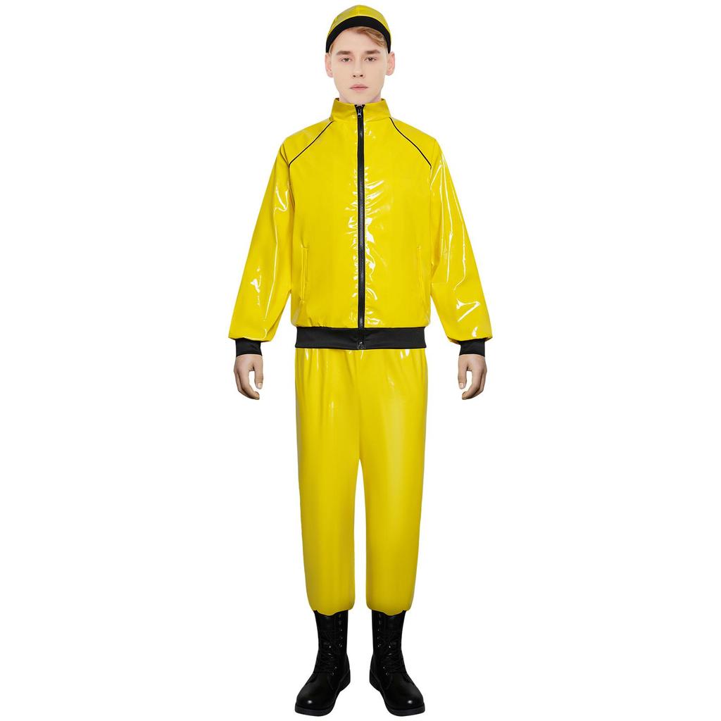 ManYi Duo Costume Cosplay Retro Disco in Pelle Verniciata - Brillante Outfit di Halloween Anime