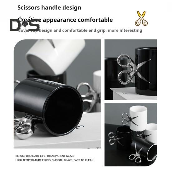 Saksehåndtak Keramikkkopp 350 ml Nyhet Frisør Frisør Te Kaffekrus Gave Fargerik Glasur Håndverkskopp