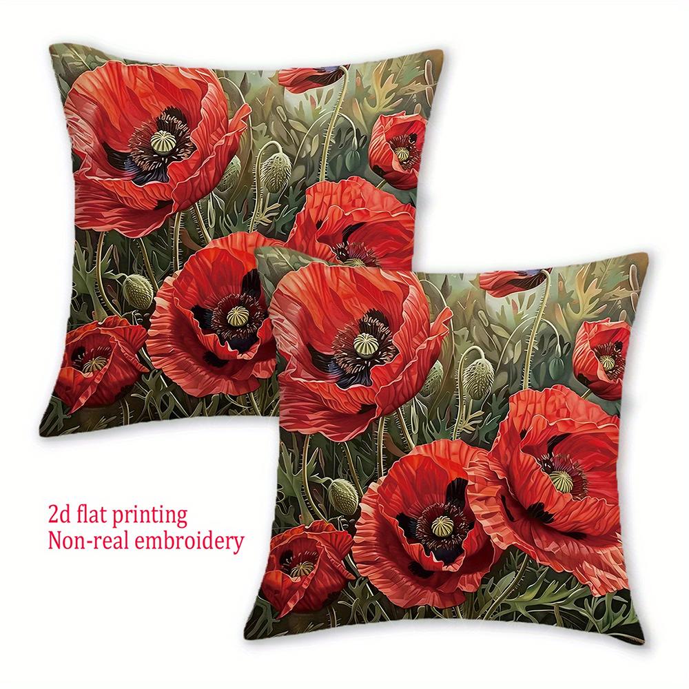 2D Flat-2pcs Assorted Watercolor Floral & Botanical Throw Pillow Covers Sofa chair cushion cover