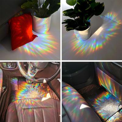 Rainbow Prism PVC Adhesive-free Electrostatic Car Window Film Decorative Window Sticker
