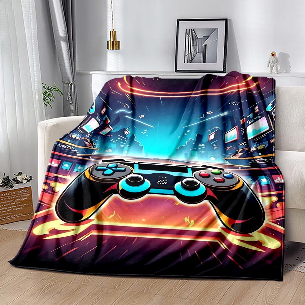 1pc Game Controller Blanket Comfortable Soft Lightweight Multi Seasonal Use for Travel Camping Picnics Sofa Office Bed Living Room Gift for Friends