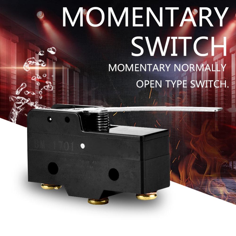 BM-1701 Micro Switch Silver Contacts 250V 15A Momentary Limit Switch Plastic Housing Great Conductivity Snap Action Switch